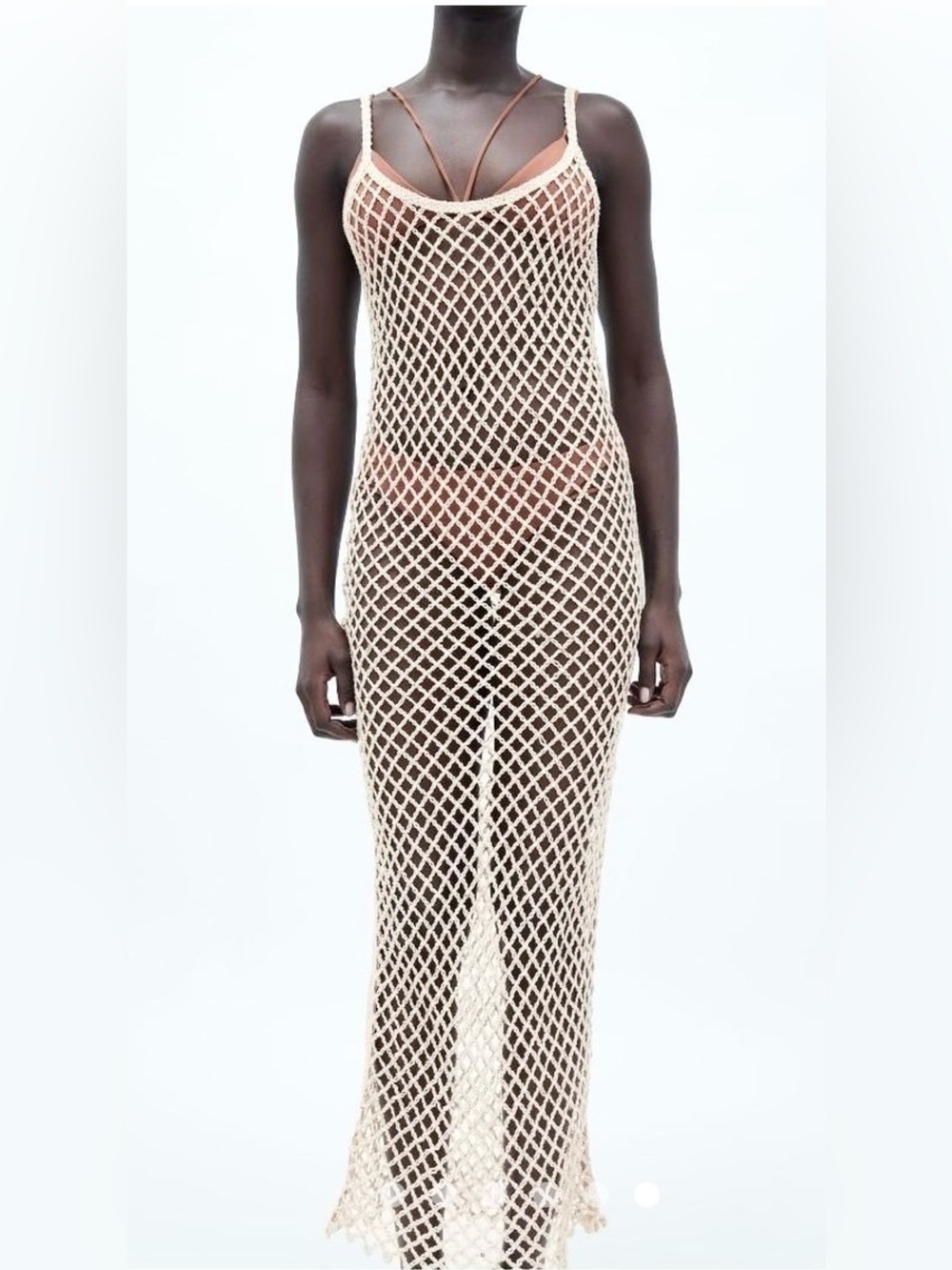 NWT Zara Cream Crochet cover up Size XS/Small